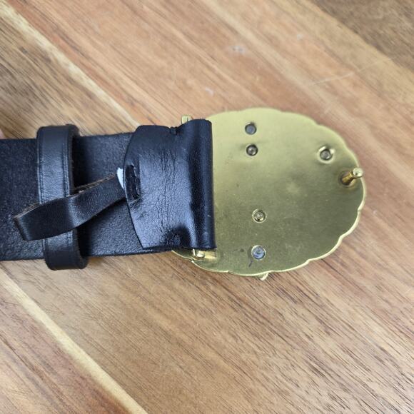 Lauren Ralph Lauren Women Small Vintage Logo Western Buckle Belt Statement Piece